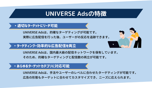 UNIVERSE  Adsの特徴